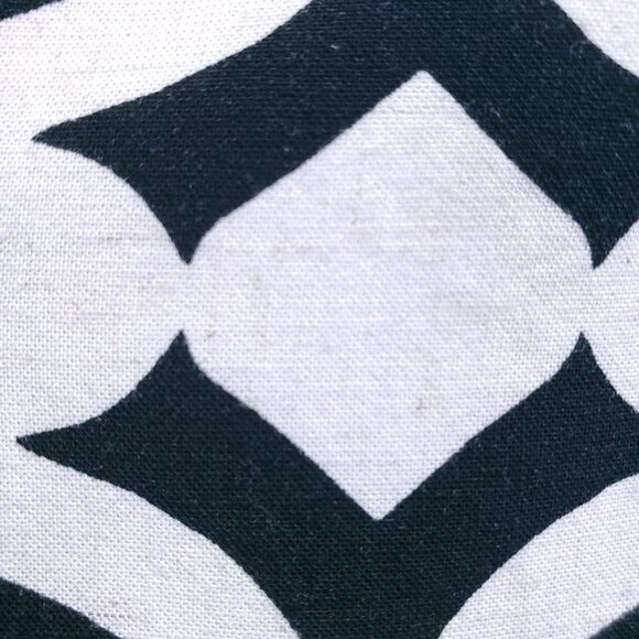 AUW Black White Floral Spaghetti Strap Maxi Dress Spanish Style Geometric L - Picture 10 of 15